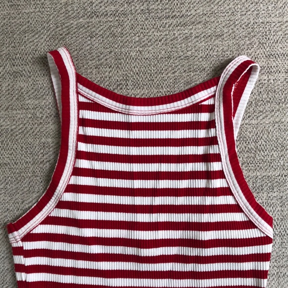 High Neck Stripped Tank - Picture 2 of 4